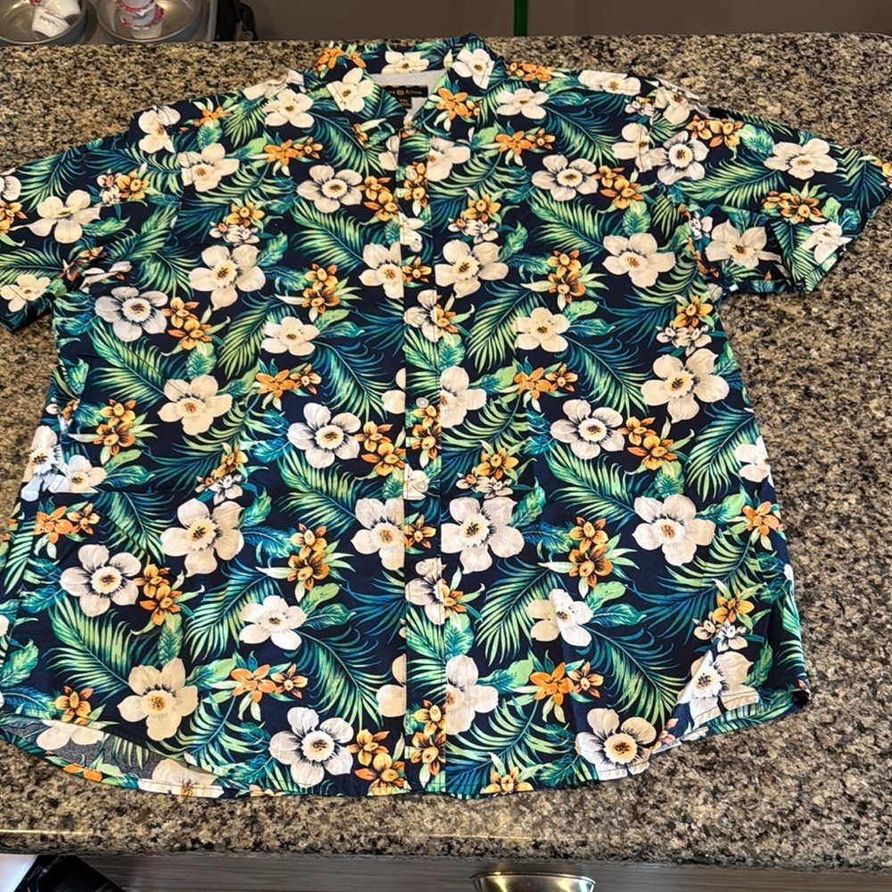 Club Room Tropical Floral Men's Shirt size XXL